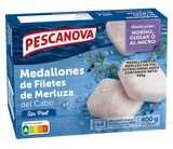MEDALLONES DE MERLUZA SIN PIEL 400 GR