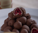 FRAMBUESAS CONGELADAS FRANUÍ CHOCOLATE BLANCO Y LECHE 150 GR.