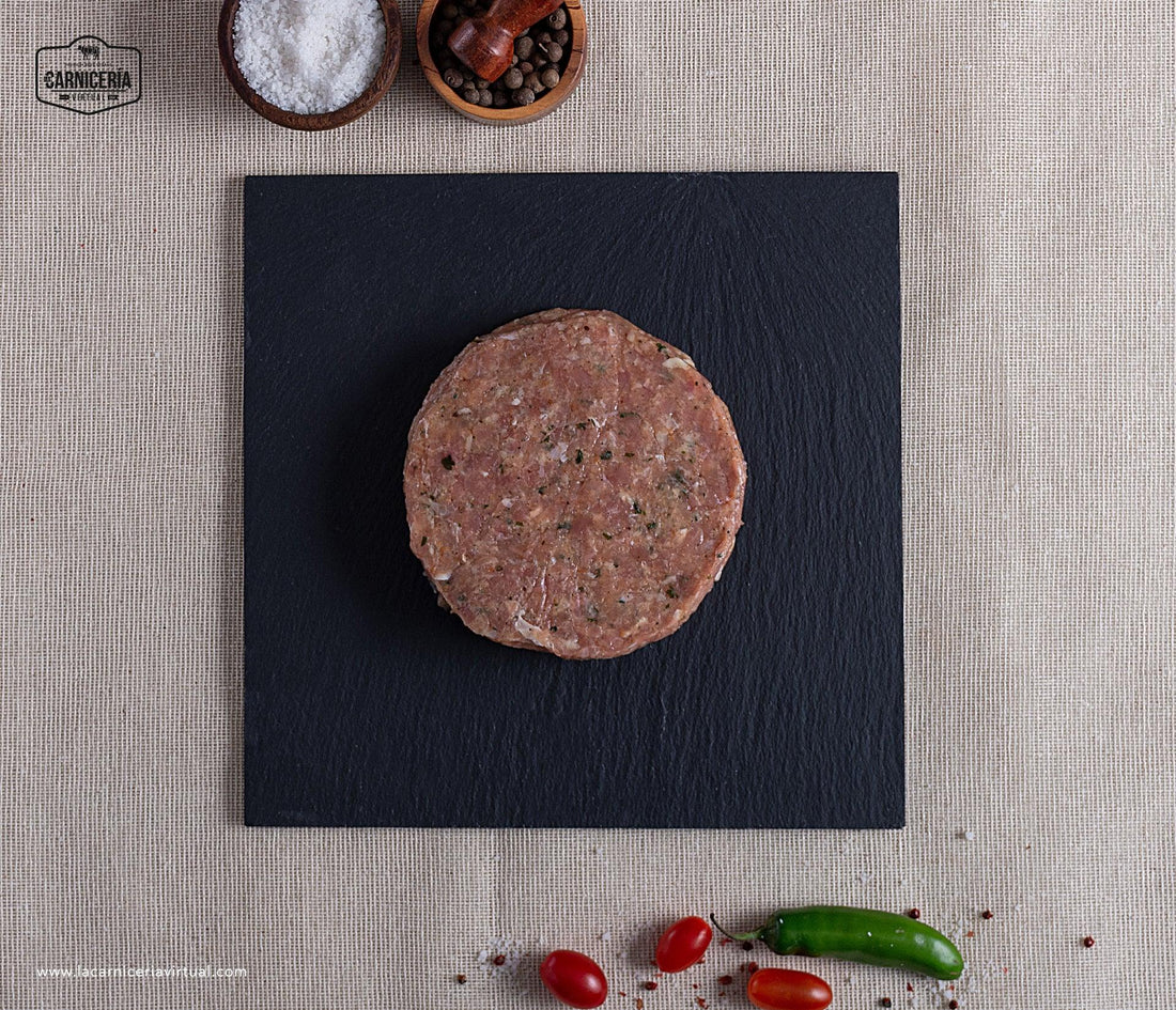Hamburguesa Gourmet de Sirloin y Picaña con Cebolla Caramelizada