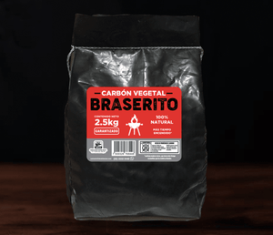 CARBÓN VEGETAL BRASERITO - BULTO CON 2.5 KG. - La Carniceria Virtual