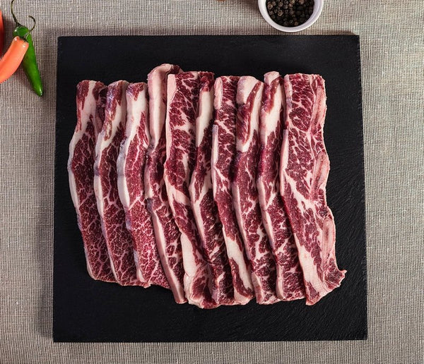COSTILLA CARGADA PRIME CORTE FINO - AGUJAS 2X400 GR. - La Carniceria Virtual