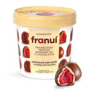 FRAMBUESAS CONGELADAS FRANUÍ CHOCOLATE BLANCO Y LECHE 150 GR. - La Carniceria Virtual