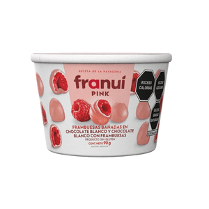 FRAMBUESAS CONGELADAS FRANUÍ PINK CHOCOLATE BLANCO Y FRAMBUESA 90 GR. - La Carniceria Virtual